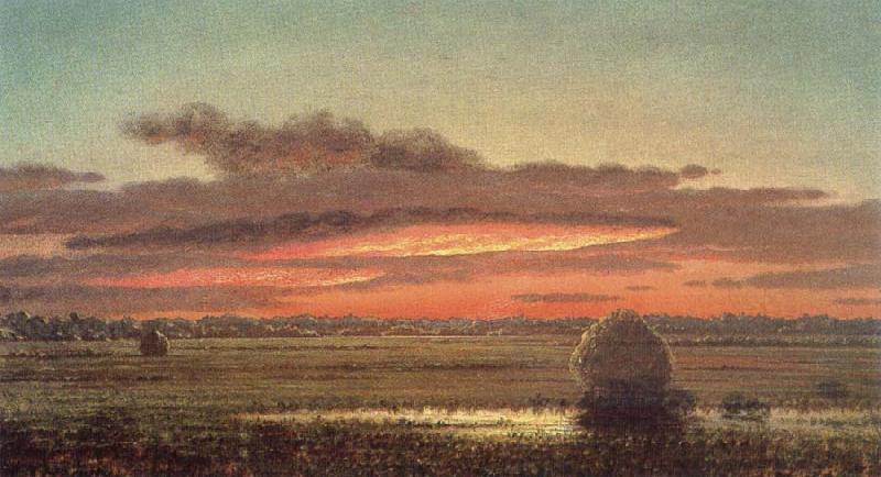 Martin Johnson Heade Sunset above the swamp oil painting image